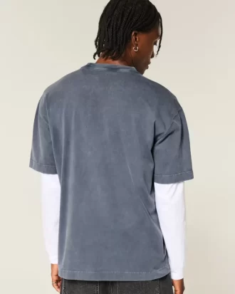 Kwadratowa, ciężka koszulka z grafiką Forda