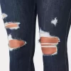 Legginsy Curvy High-Rise Ripped Dark Wash Jean