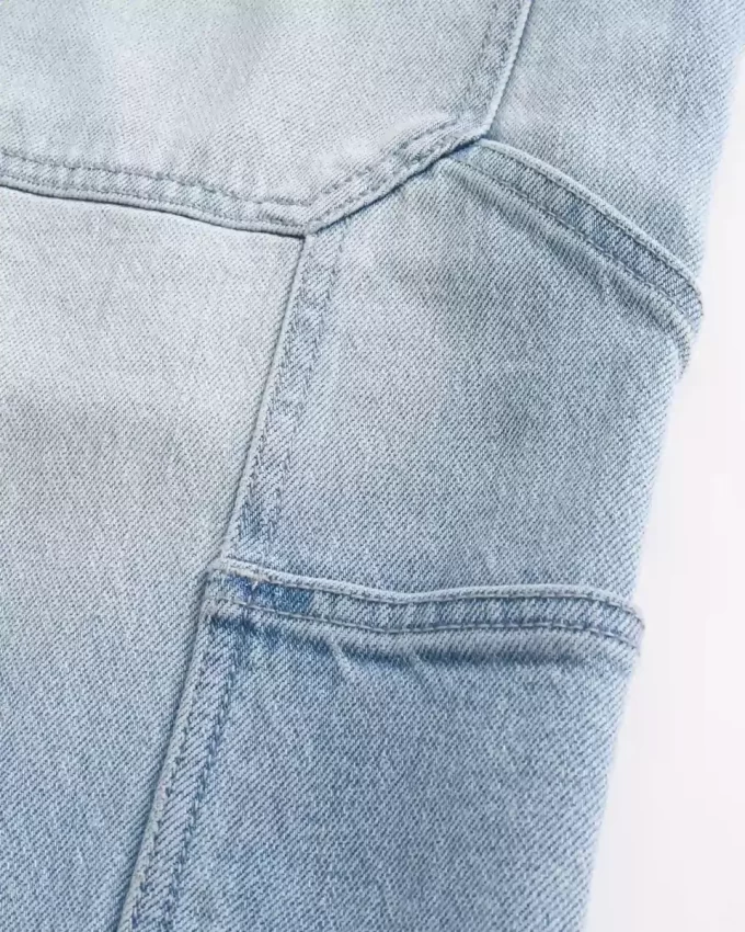 Lekkie, luźne dżinsowe szorty malarskie