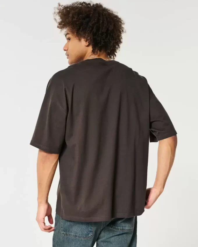 Luźna bawełniana koszulka z okrągłym dekoltem Luźna bawełniana koszulka z okrągłym dekoltem