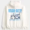 Luźna bluza z kapturem Manchester City z grafiką
