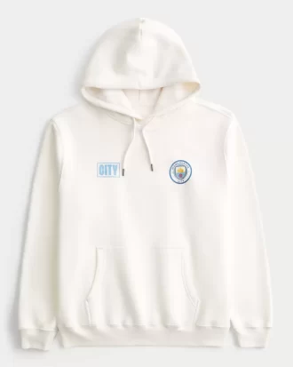 Luźna bluza z kapturem Manchester City z grafiką