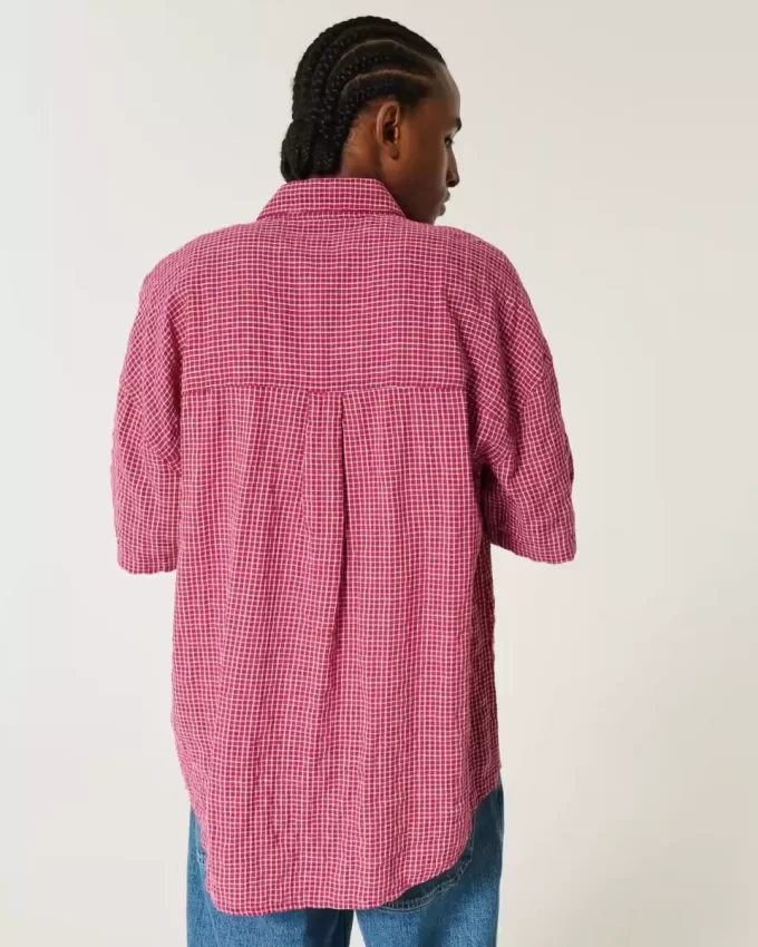 Luźna koszula z krótkim rękawem