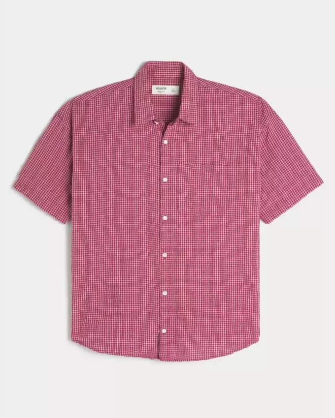 Luźna koszula z krótkim rękawem