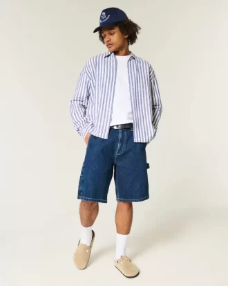 Luźna koszula z mieszanki lnu