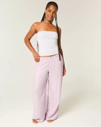 Luźne flanelowe spodnie