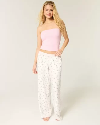 Luźne flanelowe spodnie