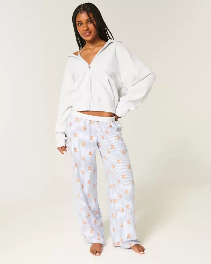 Luźne flanelowe spodnie