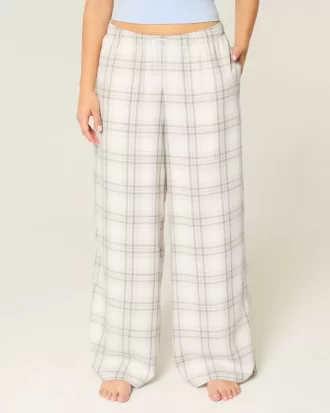 Luźne flanelowe spodnie