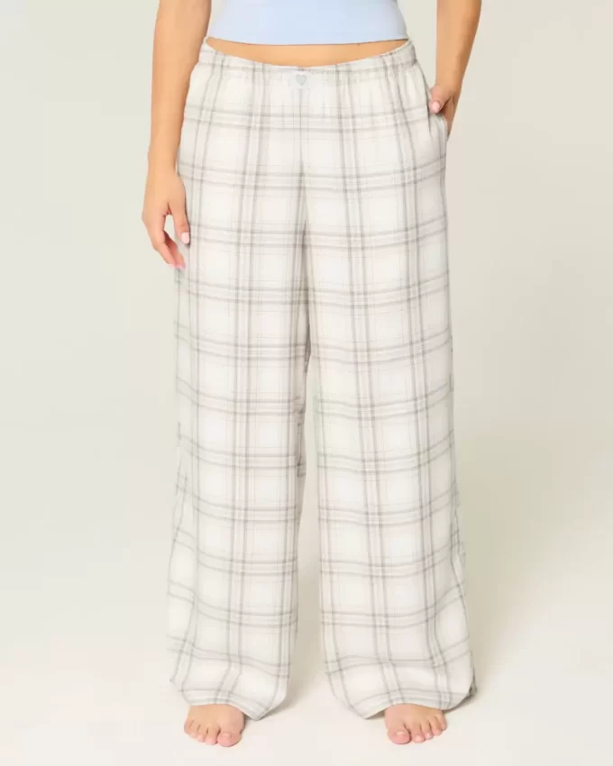 Luźne flanelowe spodnie Luźne flanelowe spodnie