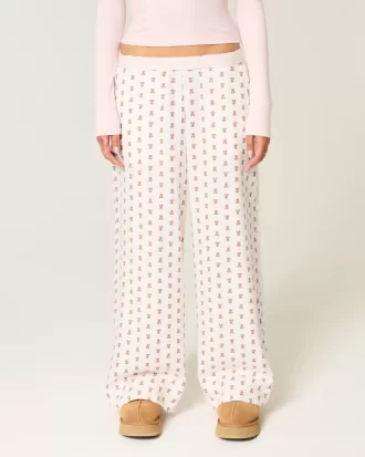 Luźne flanelowe spodnie