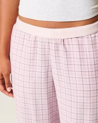 Luźne flanelowe spodnie