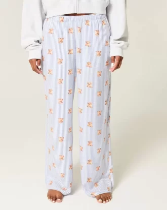 Luźne flanelowe spodnie