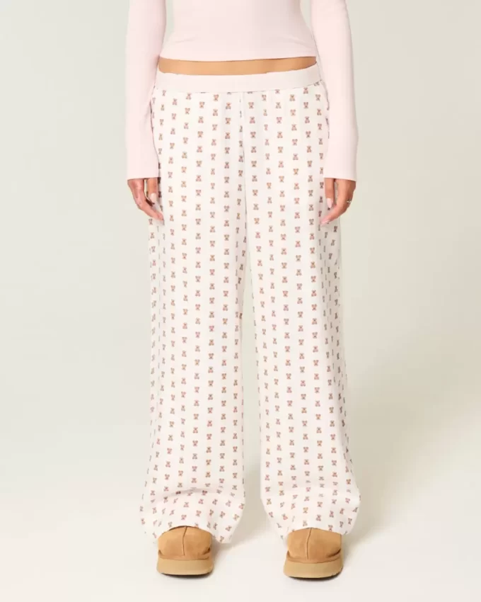 Luźne flanelowe spodnie