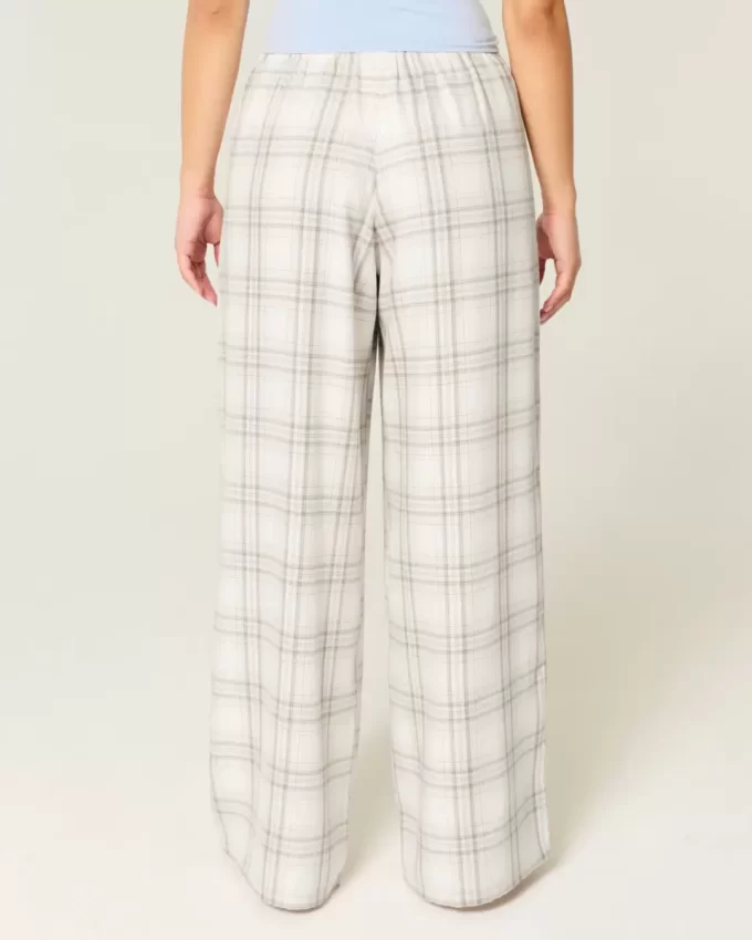 Luźne flanelowe spodnie Luźne flanelowe spodnie