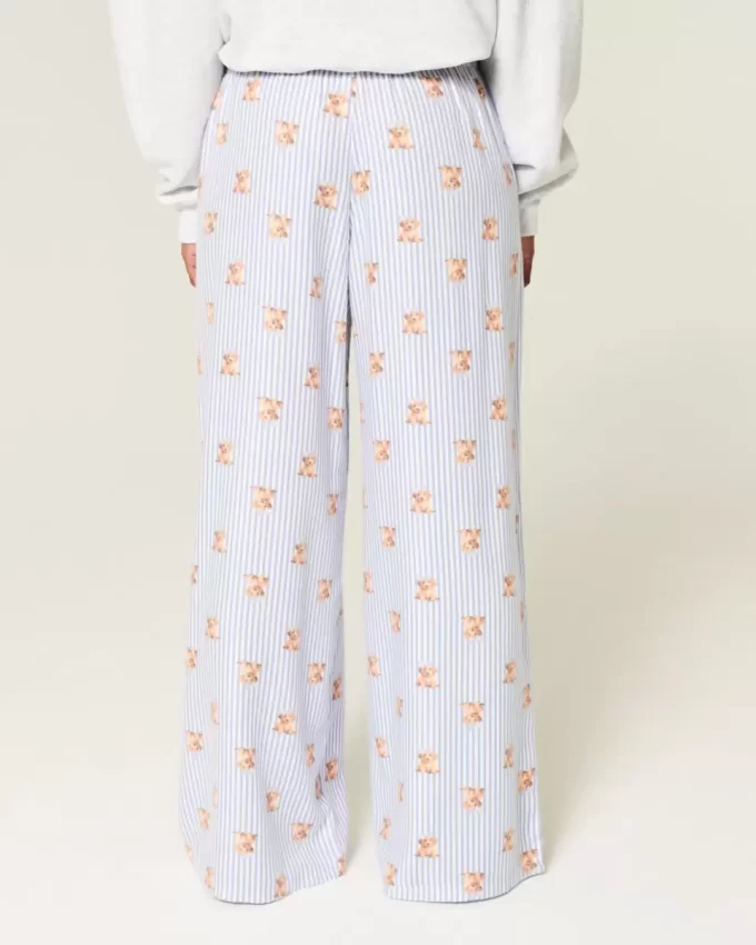 Luźne flanelowe spodnie