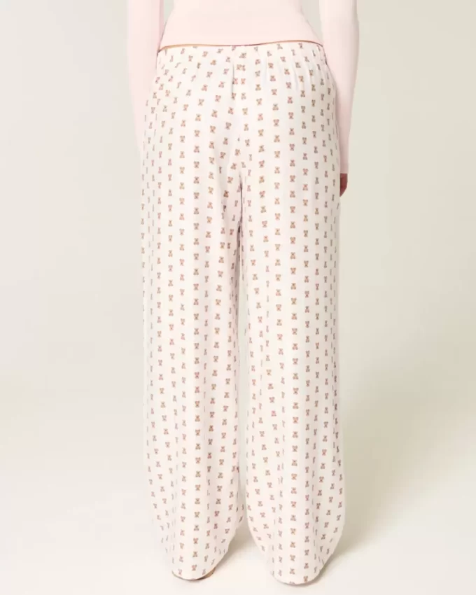 Luźne flanelowe spodnie