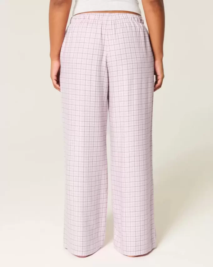 Luźne flanelowe spodnie