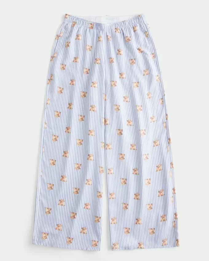 Luźne flanelowe spodnie