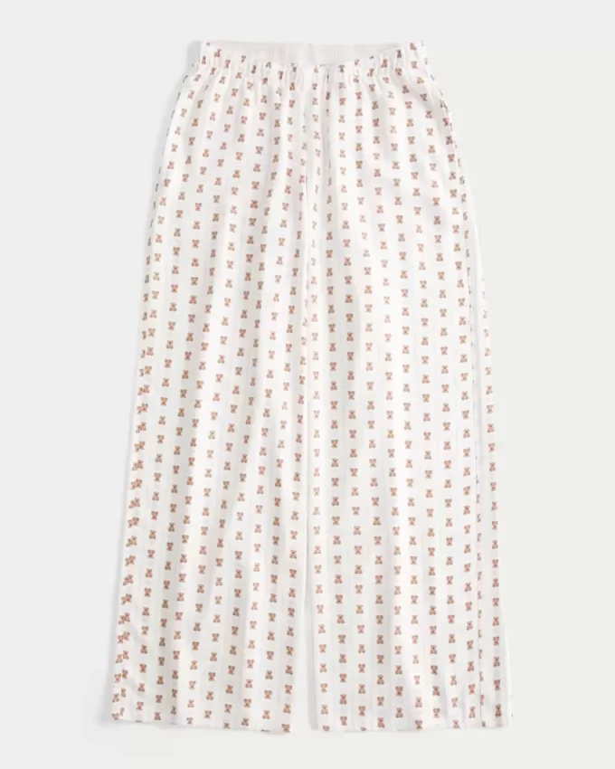 Luźne flanelowe spodnie