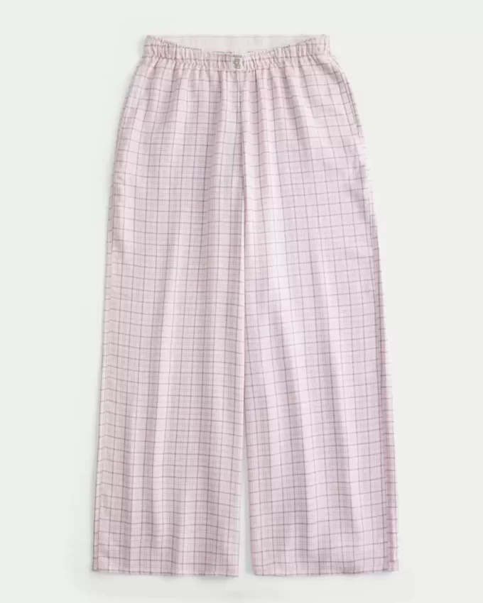 Luźne flanelowe spodnie