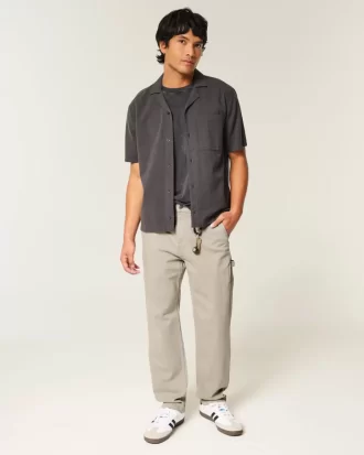 Luźne, haftowane jeansy malarskie