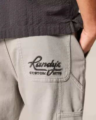 Luźne, haftowane jeansy malarskie