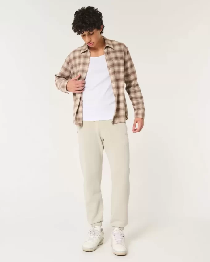 Luźne spodnie dresowe z polaru z logo