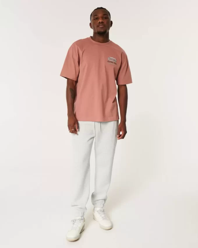 Luźne spodnie dresowe z polaru z logo