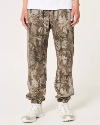 Luźne spodnie dresowe z polaru z logo