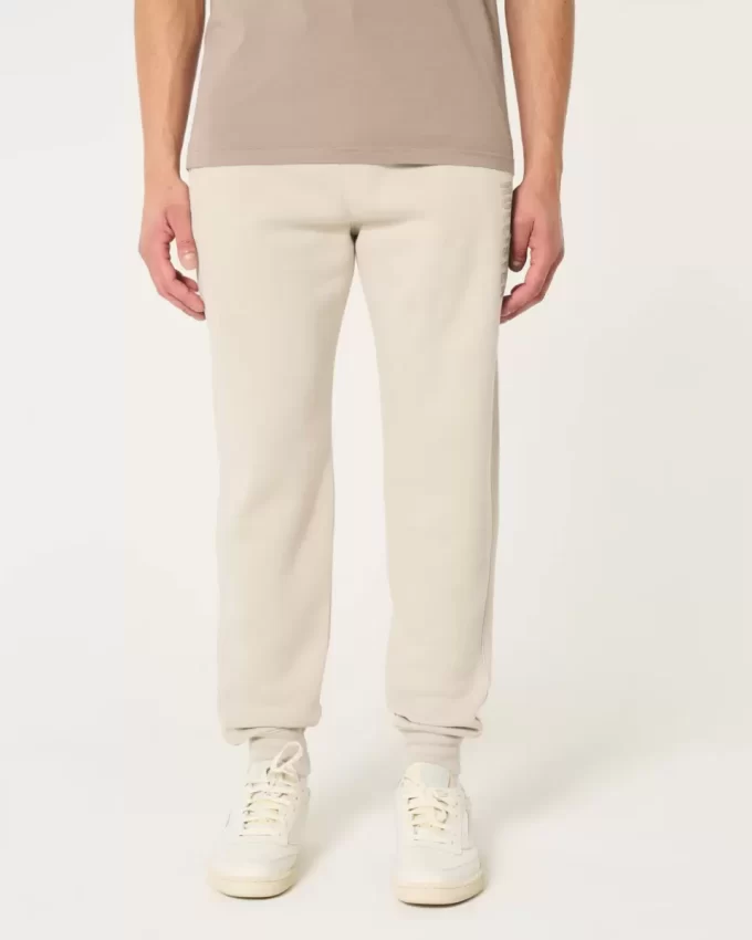 Luźne spodnie dresowe z polaru z logo