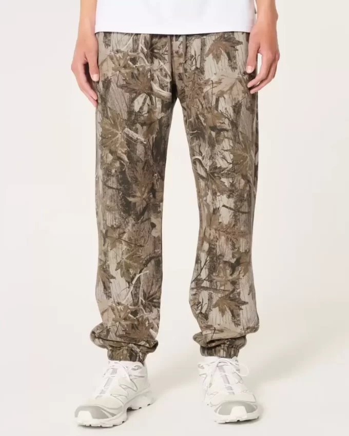 Luźne spodnie dresowe z polaru z logo