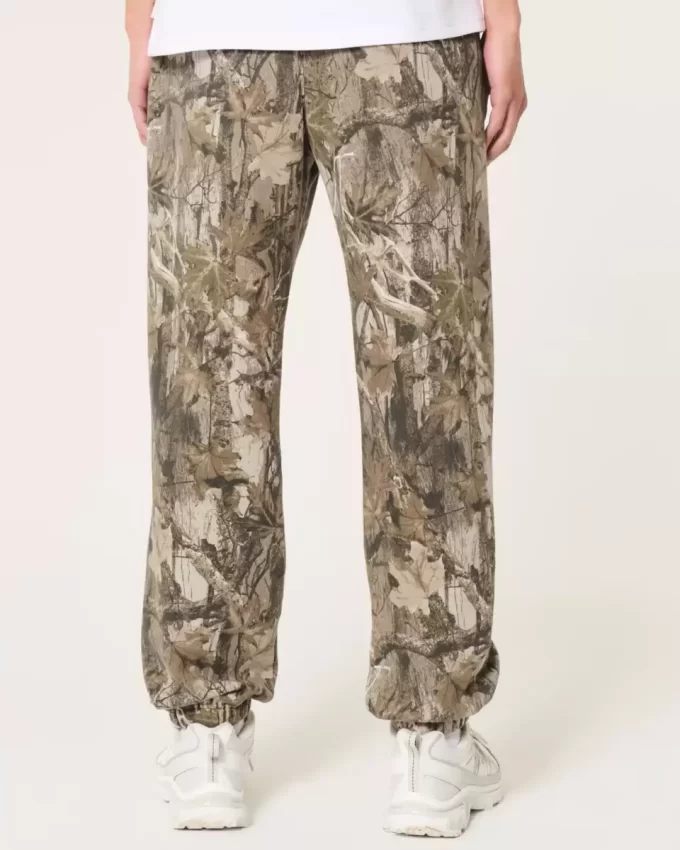 Luźne spodnie dresowe z polaru z logo