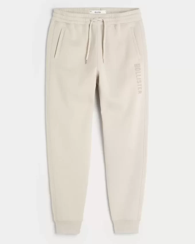 Luźne spodnie dresowe z polaru z logo