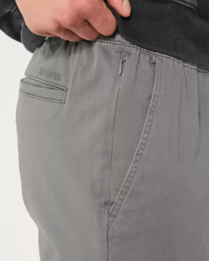 Luźne spodnie dresowe z twillu