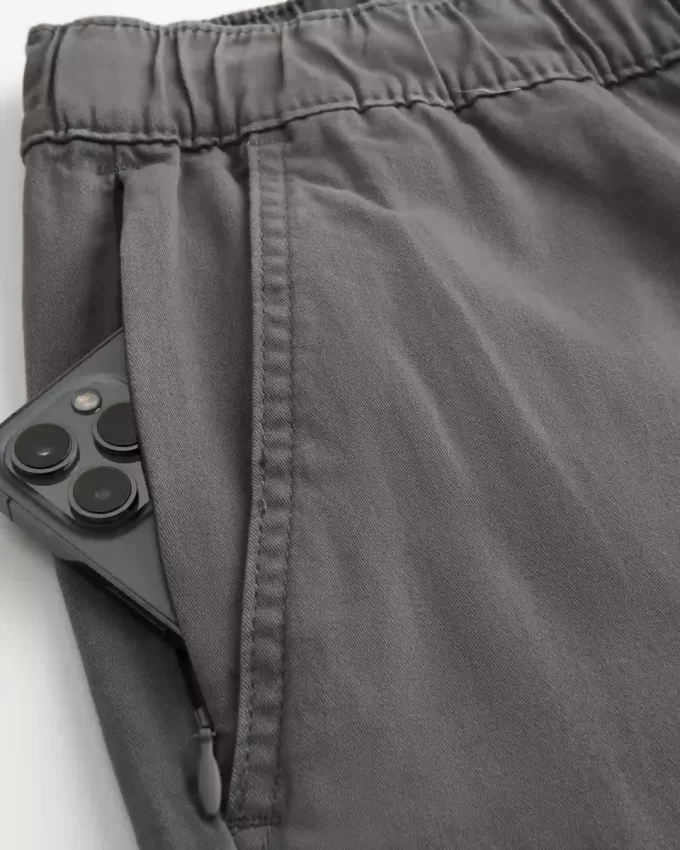 Luźne spodnie dresowe z twillu