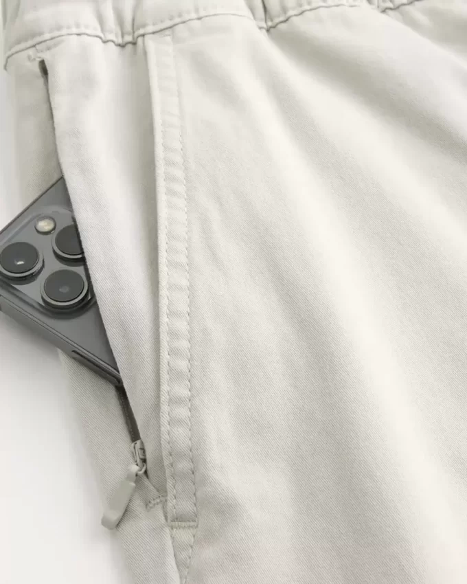 Luźne spodnie dresowe z twillu