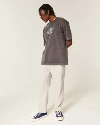 Luźne spodnie typu „seersucker”