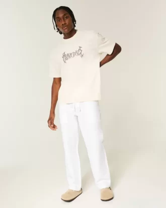 Luźne spodnie typu „seersucker”