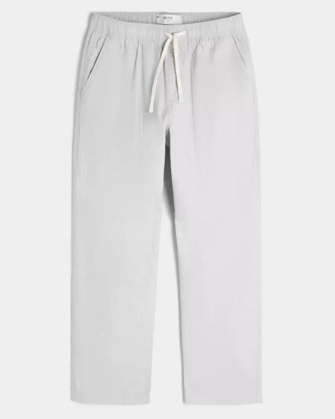 Luźne spodnie wciągane z mieszanki lnu Luźne spodnie wciągane z mieszanki lnu