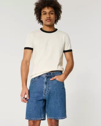 Luźne szorty jeansowe za kolano