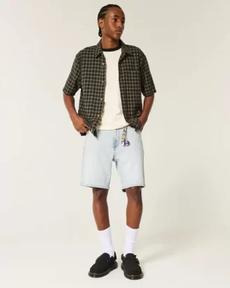 Luźne szorty jeansowe za kolano