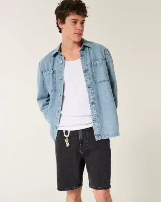 Luźne szorty jeansowe za kolano