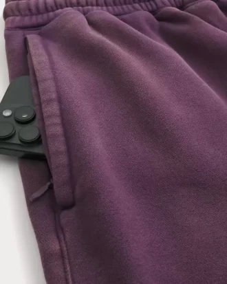 Luźne szorty z polaru za kolano