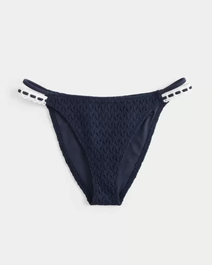 Majtki bikini w stylu szydełkowym