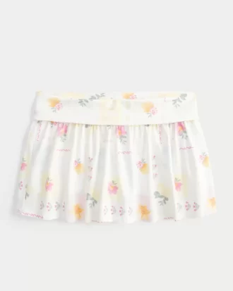 Mini spódniczka z dzianiny składanej