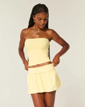 Mini spódniczka z dzianiny składanej