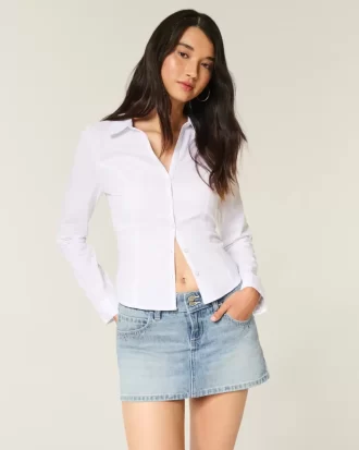 Mini spódniczka z lekkiego denimu z ćwiekami