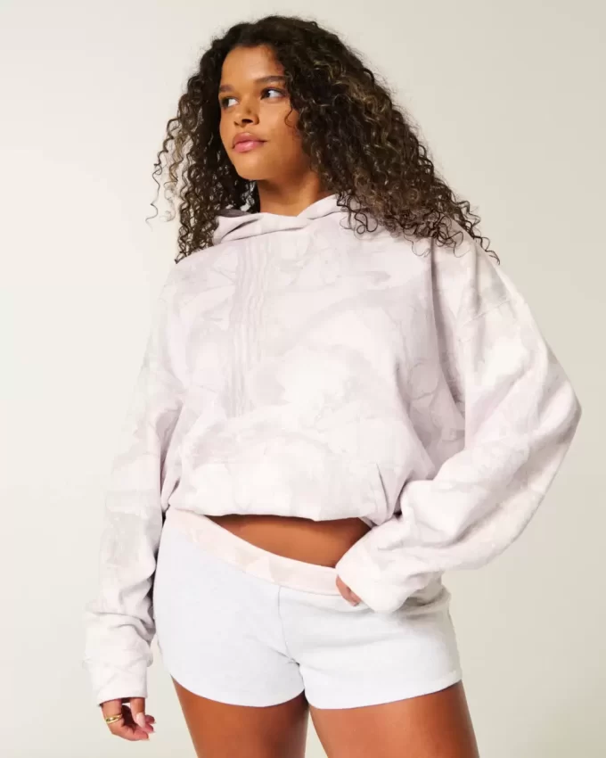 Oversized Pink Camo Hoodie