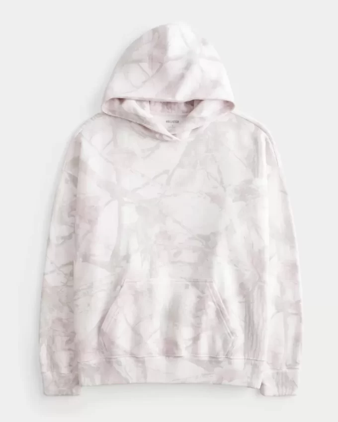 Oversized Pink Camo Hoodie